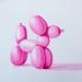 Gemälde Pinky Dog von Bisoux Morgan | Gemälde Pop-Art Tiere Stillleben Öl