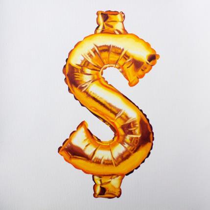 Painting Cash by Bisoux Morgan | Painting Pop-art Oil Still-life