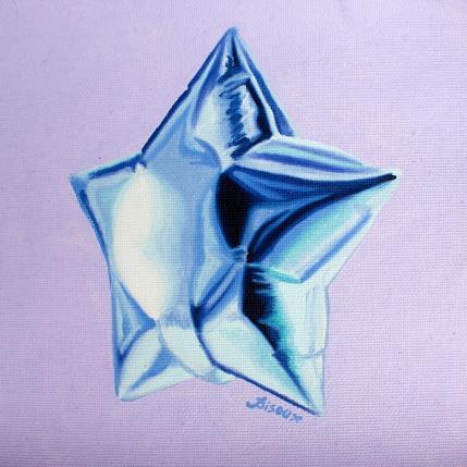 Gemälde Blue star von Bisoux Morgan | Gemälde  Öl Pop-Ikonen