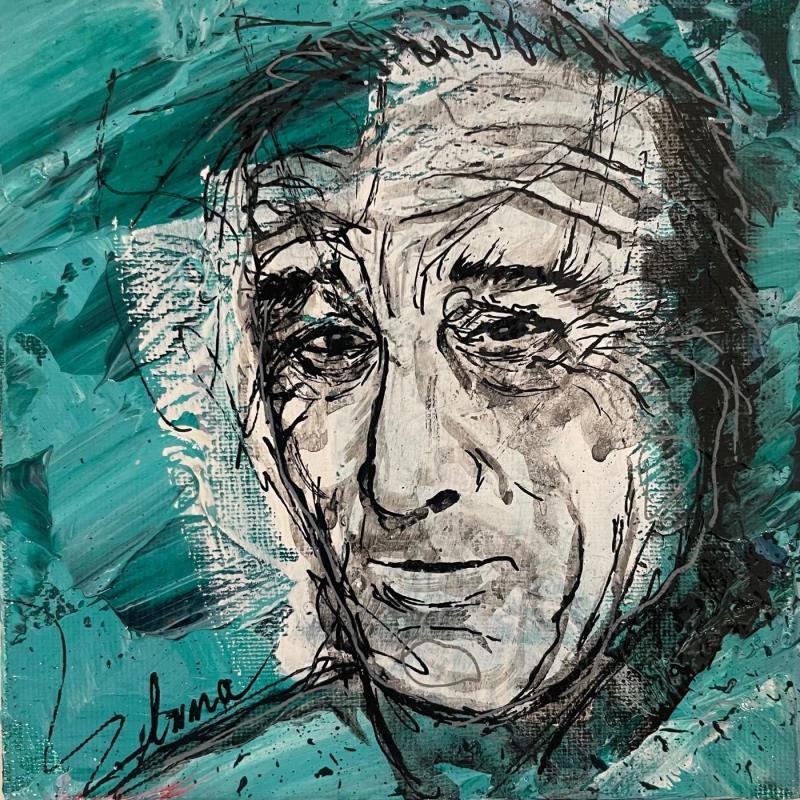 Peinture Robert de Niro par Luma | Tableau Street Art Acrylique icones Pop, Portraits