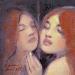Painting Mirror by Bright Lana  | Painting Figurative Oil Portrait