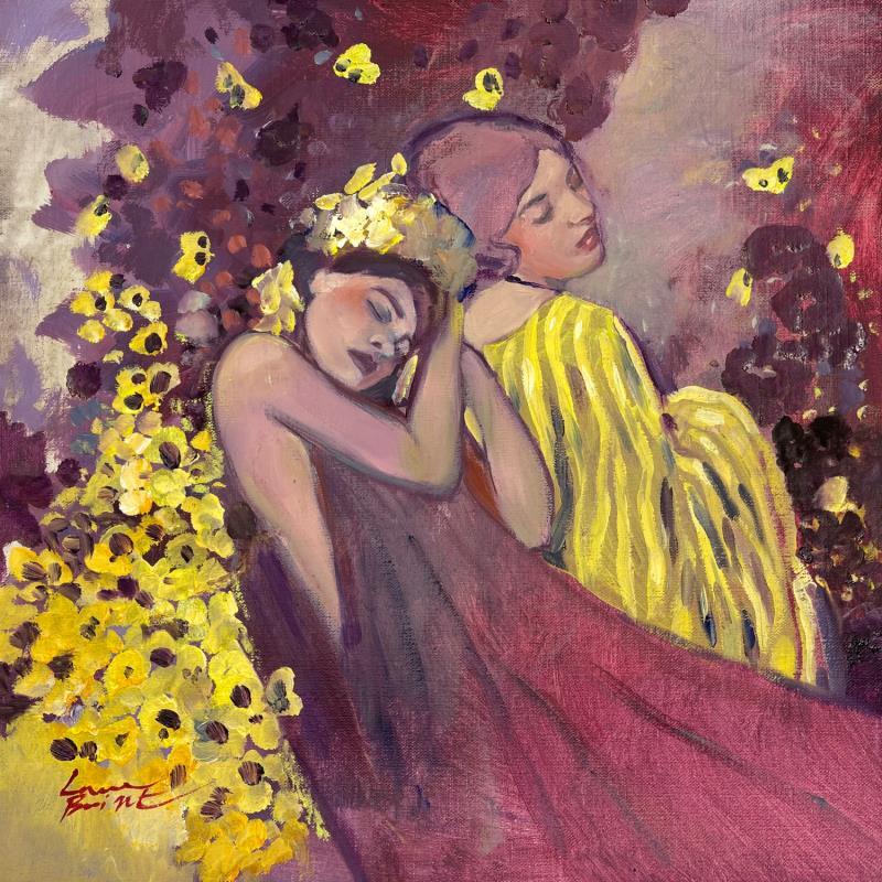Painting Dream in yellow by Bright Lana  | Painting Figurative Portrait Oil