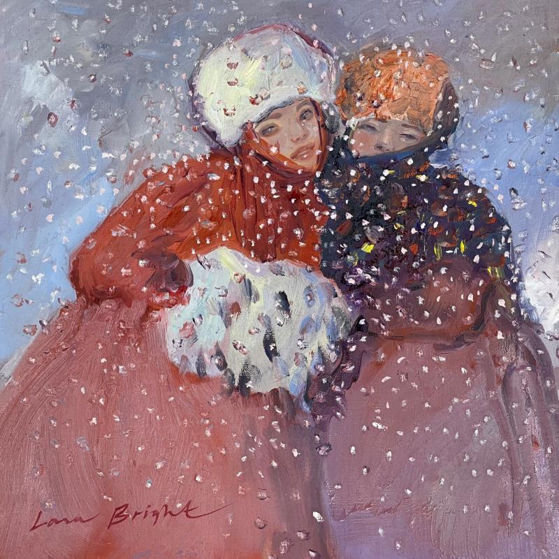Painting Winter time by Bright Lana  | Painting Figurative Oil Portrait