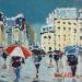 Painting PLACE HOTEL DE VILLE A PARIS by Euger | Painting Figurative Urban Life style Oil