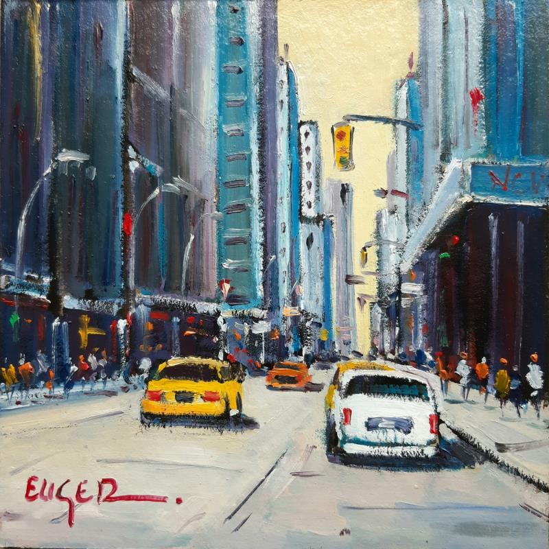 Painting NEW YORK, 6E AVENUE by Euger | Painting Figurative Oil Life style, Pop icons, Urban