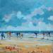Painting MAREE BASSE A CABOURG by Euger | Painting Figurative Landscapes Marine Life style Oil