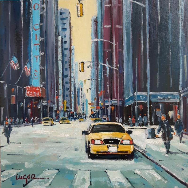 Painting NEW YORK by Euger | Painting Figurative Landscapes Urban Life style Oil