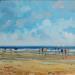 Painting CABOURG, MAREE BASSE by Euger | Painting Figurative Landscapes Marine Life style Oil