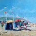 Painting UN ETE A DEAUVILLE by Euger | Painting Figurative Landscapes Marine Life style Oil