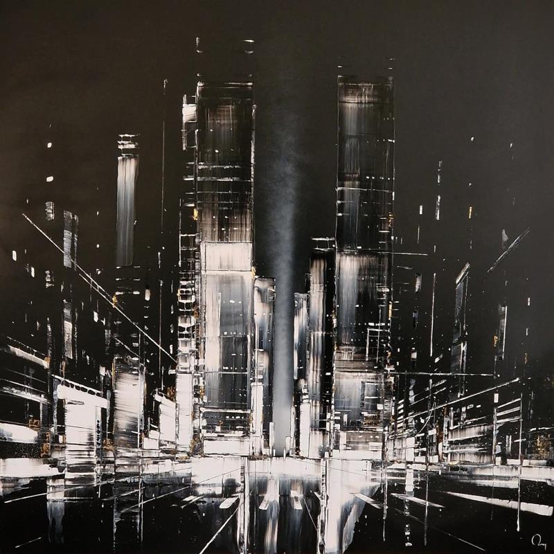 Painting Eternity by Rey Julien | Painting Figurative Mixed Urban Black & White