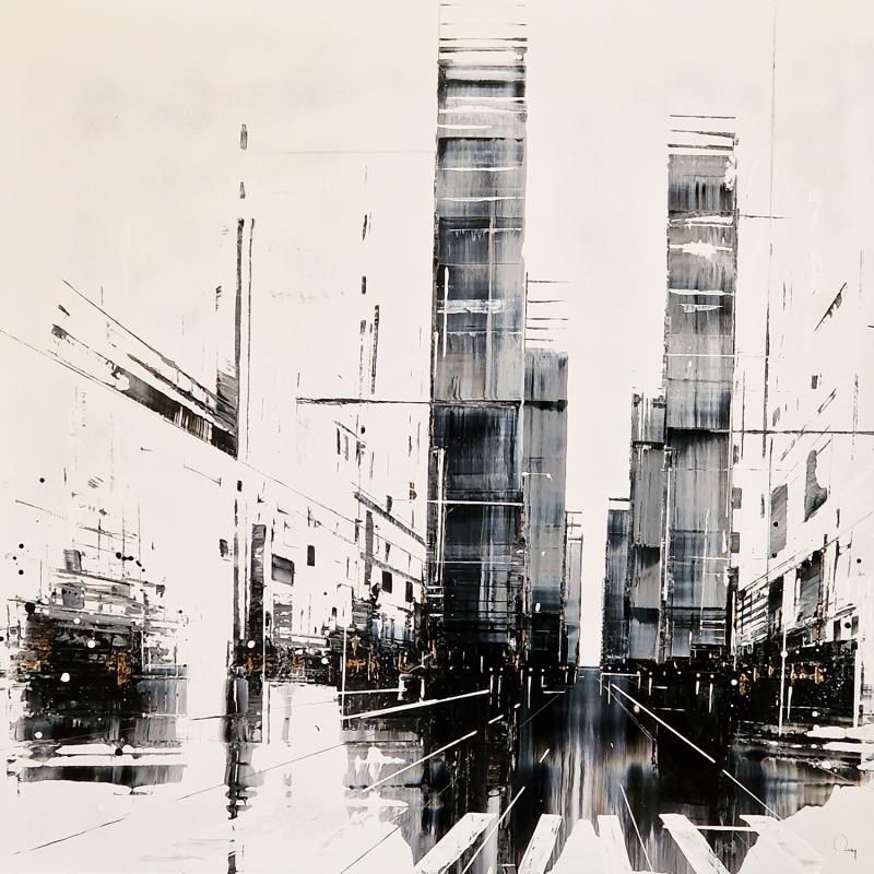 Painting Rock it by Rey Julien | Painting Figurative Mixed Urban Black & White