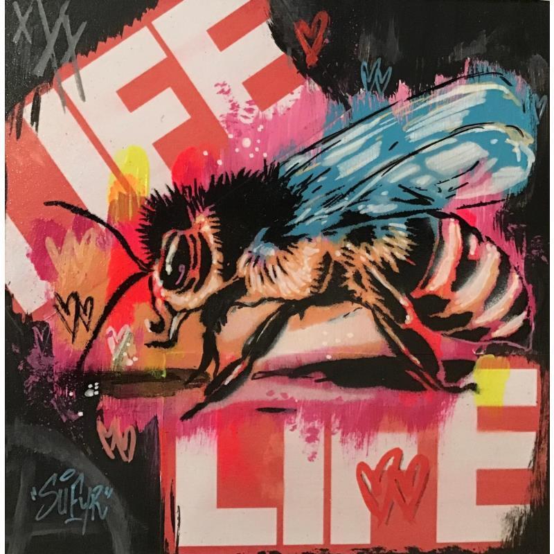 Peinture l'abeille Life  par Sufyr | Tableau Street Art Graffiti Acrylique