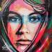 Painting le regard d'exil la fille 2  by Sufyr | Painting Street art Graffiti Acrylic