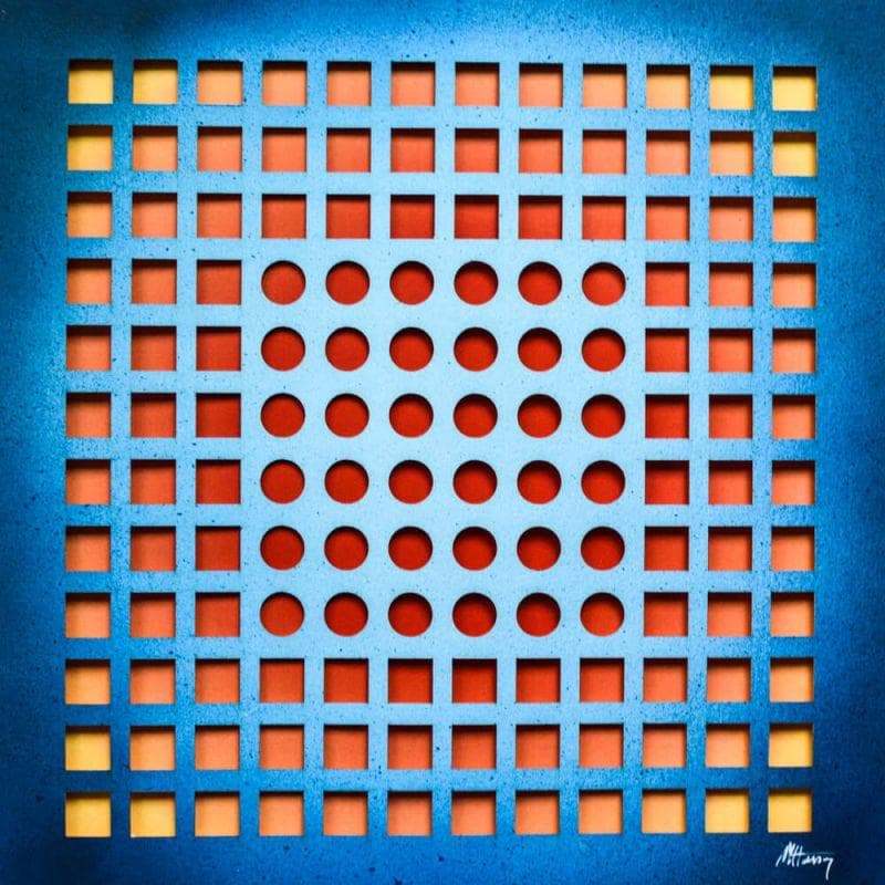 Painting ST32 by Hasson Michel | Painting Abstract Mixed Minimalist