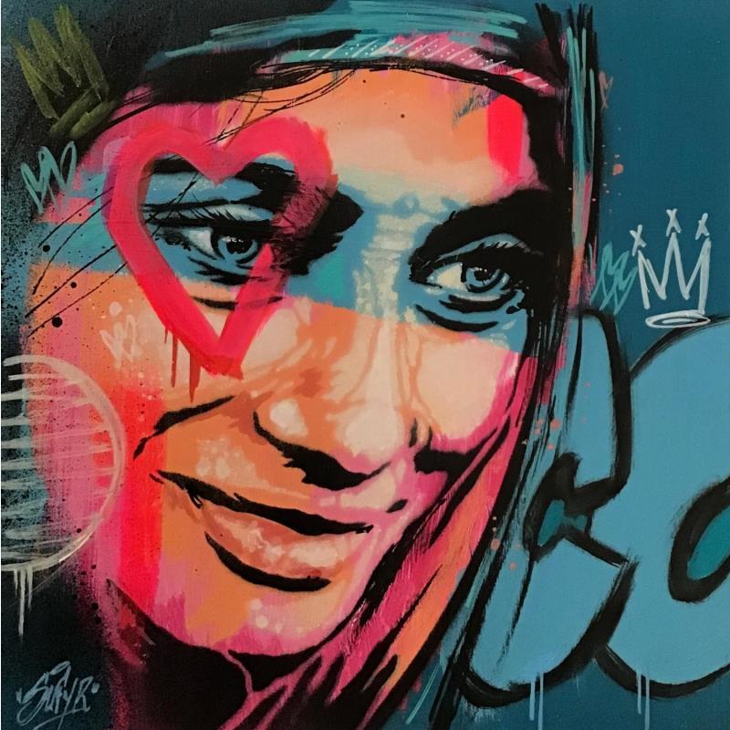 Gemälde le regard d'exil  von Sufyr | Gemälde Street art Graffiti Acryl