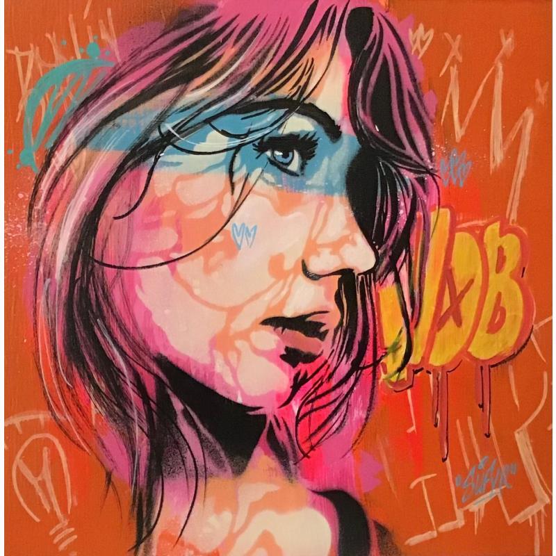 Painting le regard de Paula  by Sufyr | Painting Street art Graffiti Acrylic