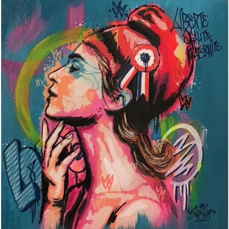 Peinture Marianne par Sufyr | Tableau Street Art Acrylique, Graffiti