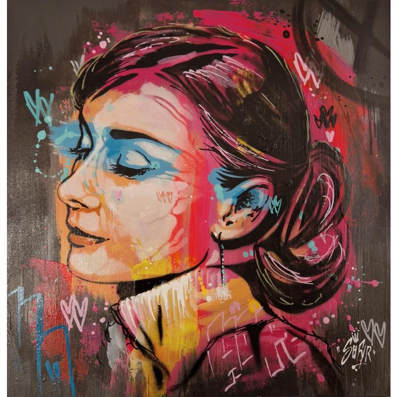 Gemälde Audrey Hepburn 2 von Sufyr | Gemälde Street art Acryl, Graffiti