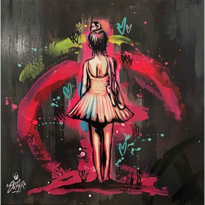 Gemälde Ballerine  von Sufyr | Gemälde Street art Acryl, Graffiti