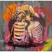 Painting Je t'aime La fille a l'ardoise by Sufyr | Painting Street art Graffiti Acrylic