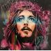 Gemälde Jesus  von Sufyr | Gemälde Street art Graffiti Acryl