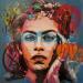 Peinture Le regard de Carla  par Sufyr | Tableau Street Art Graffiti Acrylique