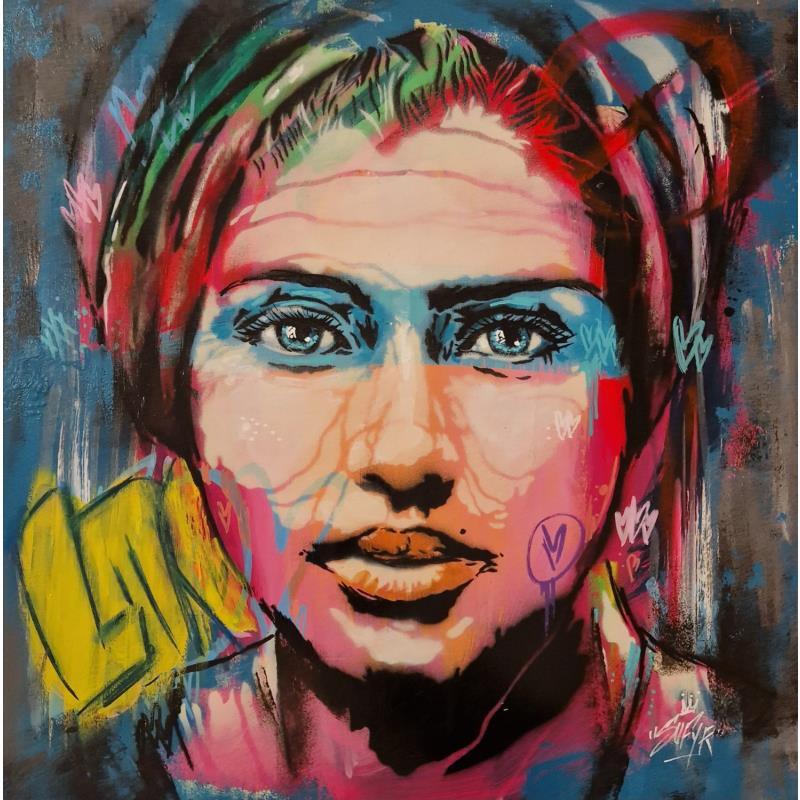 Peinture Le regard de Sia  par Sufyr | Tableau Street Art Graffiti Acrylique