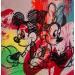Painting Mickey and Minnie by Mestres Sergi | Painting Pop-art Pop icons Graffiti Cardboard