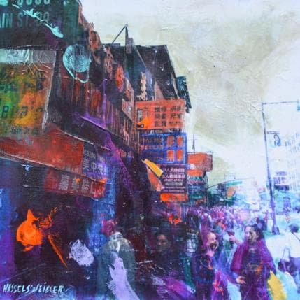 Painting Carnet 5 by Hasselsweiller Stephanie | Painting Figurative Mixed Urban
