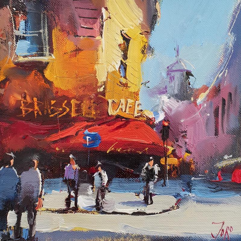 Peinture Coffee in Paris par Joro | Tableau Figuratif Paysages Huile