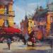 Painting Everyday life in Paris by Joro | Painting Figurative Landscapes Oil