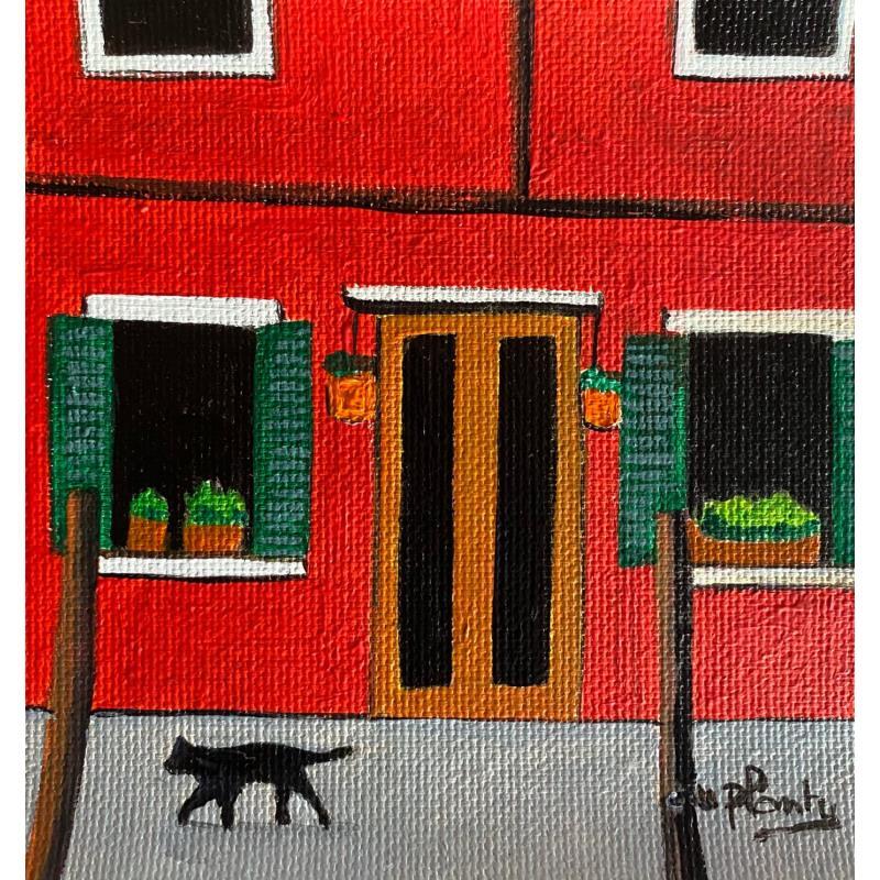 Painting Le Chat by Du Planty Anne | Painting Figurative Urban Acrylic