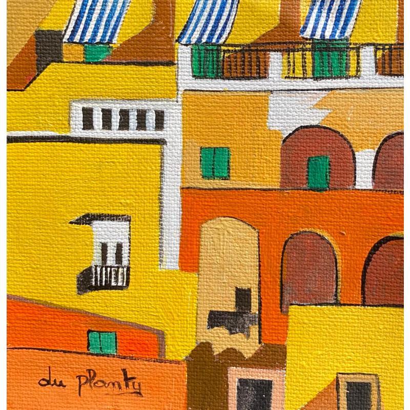 Painting Mur Jaune by Du Planty Anne | Painting Figurative Urban Acrylic