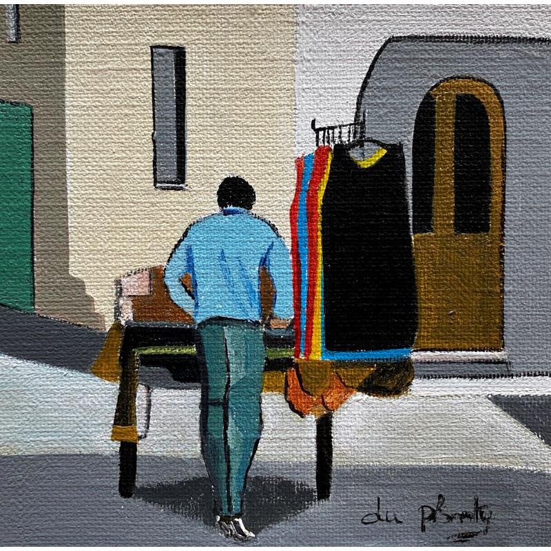 Painting Le Marché by Du Planty Anne | Painting Figurative Urban Life style Acrylic
