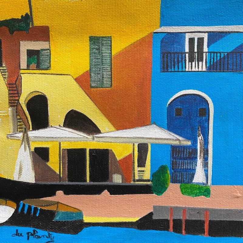 Painting Procida le Port by Du Planty Anne | Painting Figurative Acrylic Marine, Pop icons, Urban
