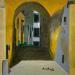 Painting Passage Jaune by Du Planty Anne | Painting Figurative Urban Acrylic