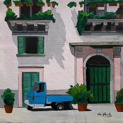 Gemälde Camionnette  von Du Planty Anne | Gemälde Figurativ Acryl Alltagsszenen, Urban