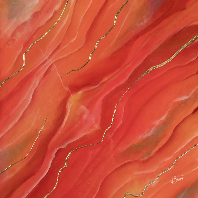Peinture Ciel rubis par Baroni Victor | Tableau Abstrait Minimaliste Acrylique