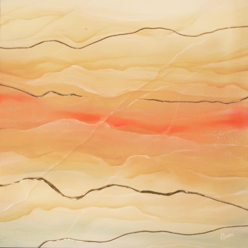 Painting Crépuscule précieux by Baroni Victor | Painting Abstract Acrylic Minimalist