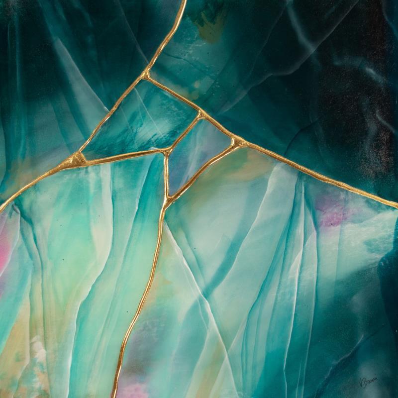 Gemälde Kintsugi borealis von Baroni Victor | Gemälde Abstrakt Minimalistisch Acryl