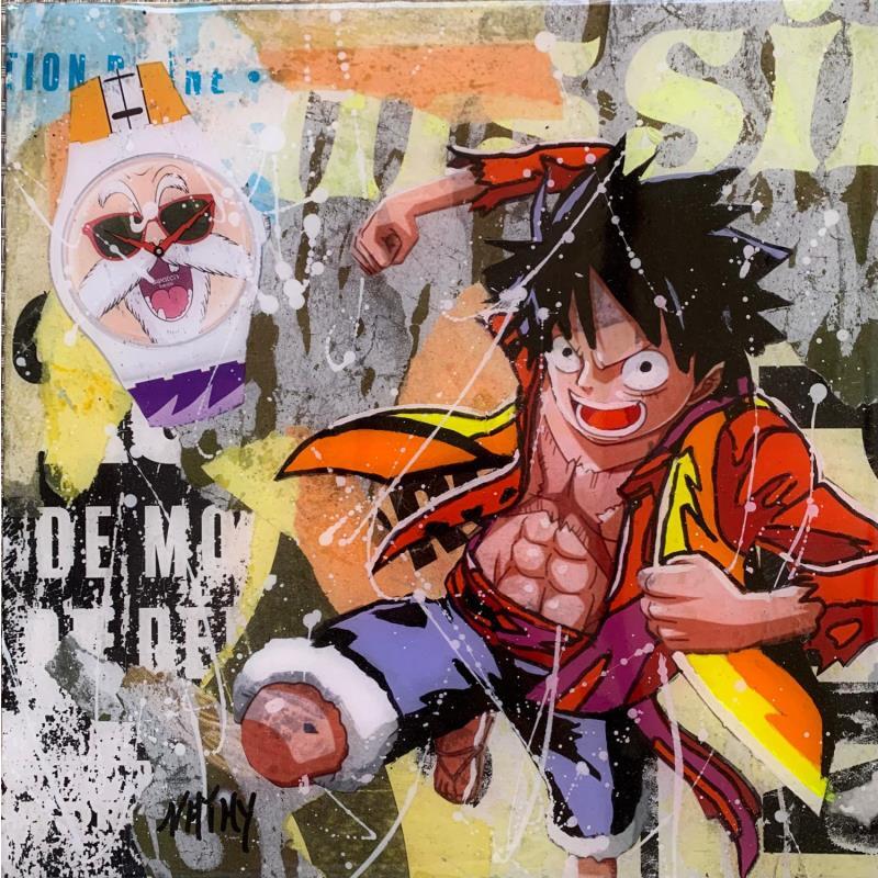 Painting LUFFY by Nathy | Painting Pop art Acrylic Pop icons