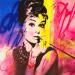 Painting AUDREY by Mestres Sergi | Painting Pop-art Pop icons Acrylic