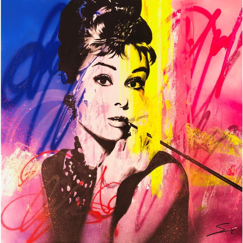 Painting AUDREY by Mestres Sergi | Painting Pop-art Acrylic Pop icons