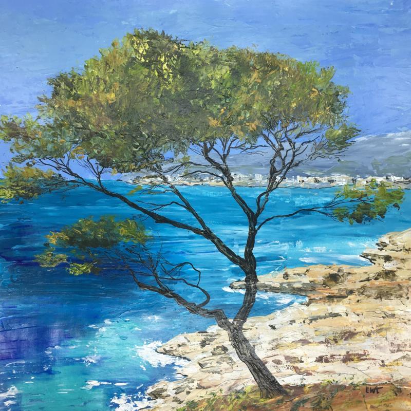 Painting Summer dream by Rey Ewa | Painting Figurative Acrylic Landscapes