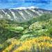 Gemälde L'été de la face nord du Mont Ventoux von Rey Ewa | Gemälde Figurativ Landschaften Acryl