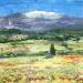 Painting Couleurs du Mont Ventoux by Rey Ewa | Painting Figurative Landscapes Acrylic