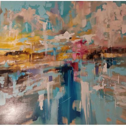 Painting La grande riva by Abbondanzia Monica | Painting Abstract Acrylic, Oil Landscapes