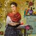 Painting Frida by Romanelli Karine | Painting Figurative Portrait Life style Gluing