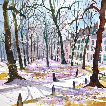 Painting NO. 2332  THE HAGUE   LANGE VOORHOUT SPRING  by Thurnherr Edith | Painting Figurative Watercolor Urban