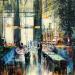 Painting La brasserie des arts by Frédéric Thiery | Painting Figurative Acrylic Life style